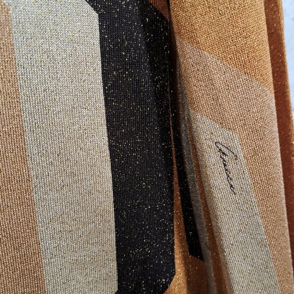 Gucci by Tom Ford Runway Gold Metallic Lurex Knit Long Sleeve Top Y2K  2000 XS - Picture 15 of 15